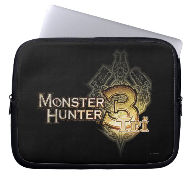 Monster Hunter Tri logo Laptop Sleeve (Front)