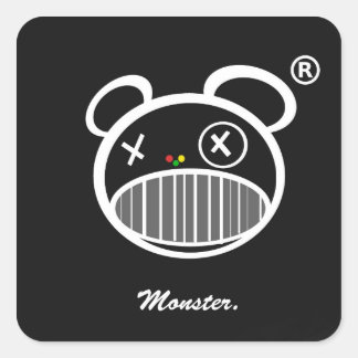 Monster Icon sticker black