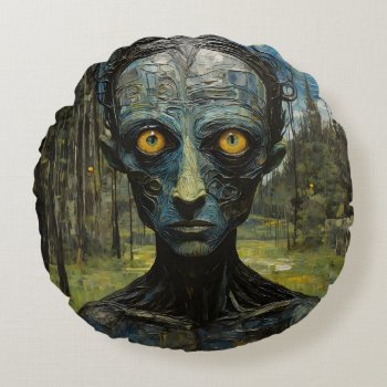 Monster In The Forest Round Pillow by NhanNgo at Zazzle