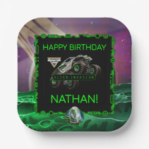 Monster Jam - Alien Invasion Birthday Paper Plates