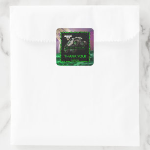 Monster Jam - Alien Invasion Birthday Square Sticker