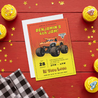 Monster Jam - El Toro Loco Birthday Invitation