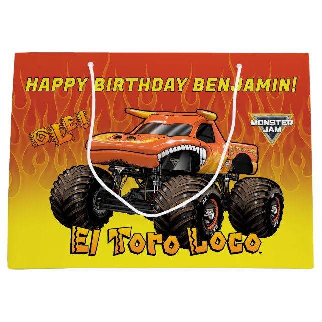 Monster Jam - El Toro Loco Birthday Large Gift Bag (Front)