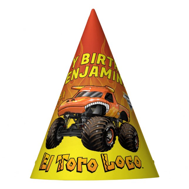 Monster Jam - El Toro Loco Birthday Party Hat (Front)
