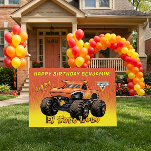 Monster Jam - El Toro Loco Birthday Sign