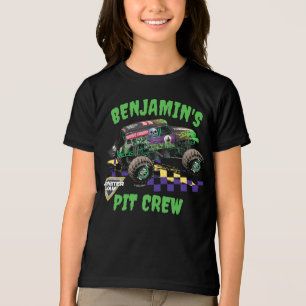 Monster Jam Grave Digger Birthday Pit Crew Tri-Blend Shirt