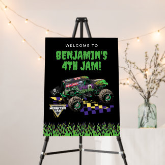 Monster Jam Grave Digger Birthday Welcome Foam Board