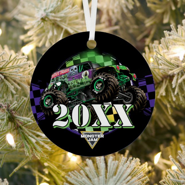 Monster Jam Grave Digger Metal Ornament (Insitu)