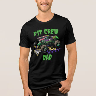 Monster Jam Grave Digger Pit Crew Dad Tri-Blend Shirt