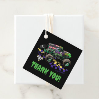 Monster Jam Grave Digger Thank You Favor Tags