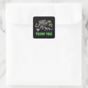 Monster Jam Grave Digger Thank You Square Sticker