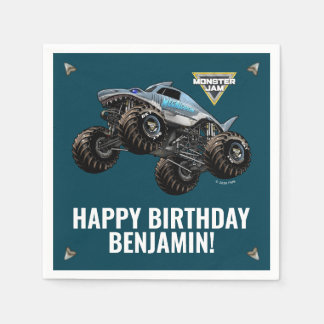 Monster Jam Megalodon Birthday Napkins