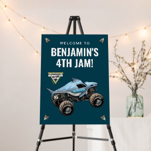 Monster Jam Megalodon Birthday Welcome Foam Board