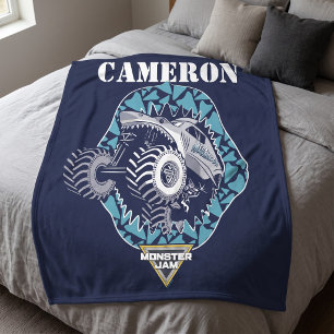 Monster Jam Megalodon - Personalized Fleece Blanket