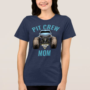 Monster Jam Megalodon Pit Crew Mom Birthday Tri-Blend Shirt