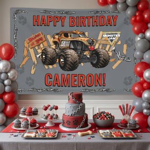 Monster Jam - Monster Mutt Birthday Banner