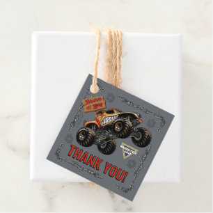 Monster Jam - Monster Mutt Birthday Favor Tags
