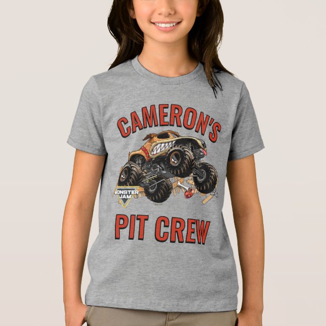 Monster Jam - Monster Mutt Birthday Pit Crew Tri-Blend Shirt (Front)