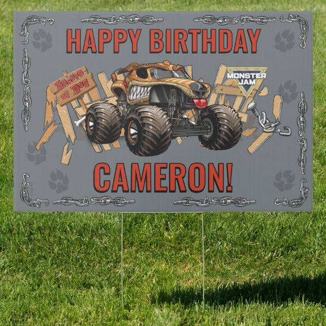 Monster Jam - Monster Mutt Birthday Sign (Insitu)