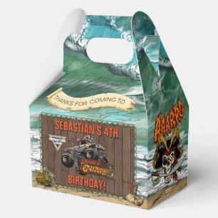 Monster Jam - Pirate's Curse Birthday Favor Boxes