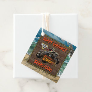 Monster Jam - Pirate's Curse Birthday Favor Tags