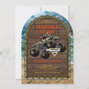 Monster Jam - Pirate's Curse Birthday Invitation