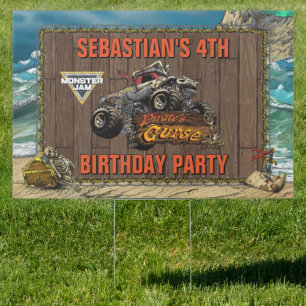 Monster Jam - Pirate's Curse Birthday Sign