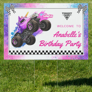 Monster Jam - Sparkle Smash Birthday Sign