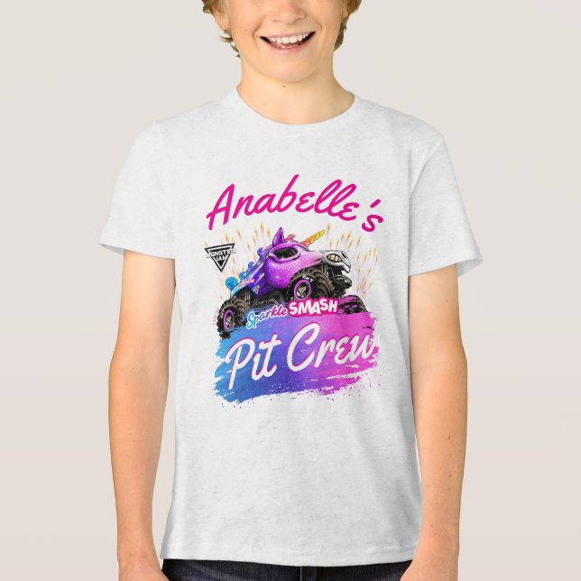 Monster Jam - Sparkle Smash Pit Crew Tri-Blend Shirt (Front)