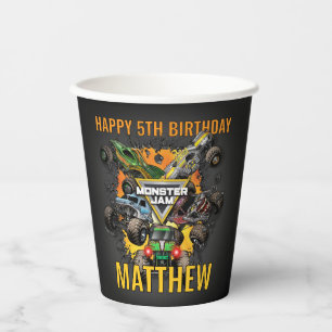 Monster Jam Trucks Birthday Paper Cups