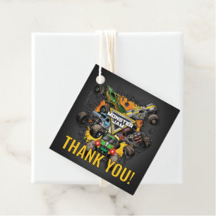 Monster Jam Trucks Birthday Thank You Favor Tags