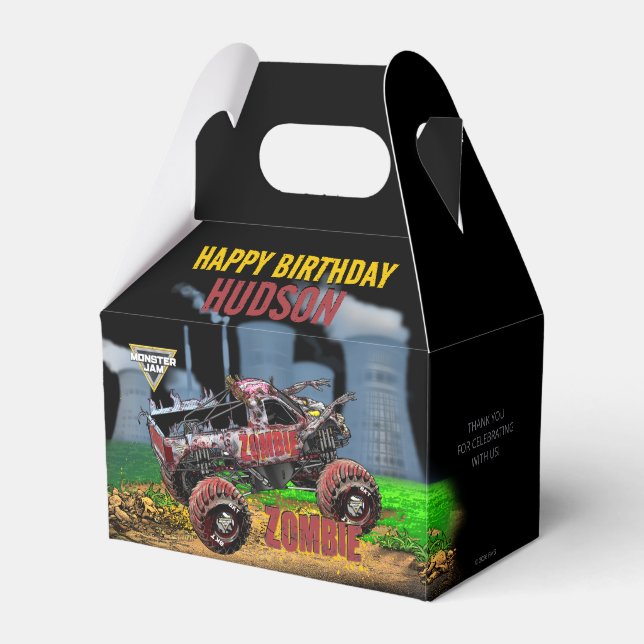 Monster Jam - Zombie Birthday Favor Boxes (Front Side)