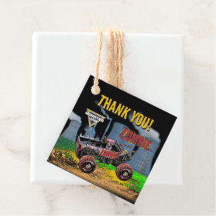 Monster Jam - Zombie Birthday Favor Tags