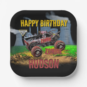 Monster Jam - Zombie Birthday Paper Plates
