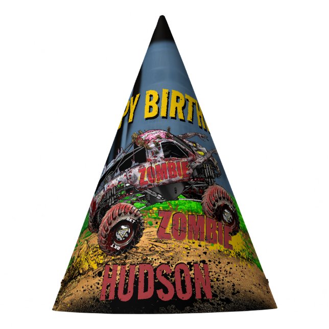 Monster Jam - Zombie Birthday Party Hat (Front)