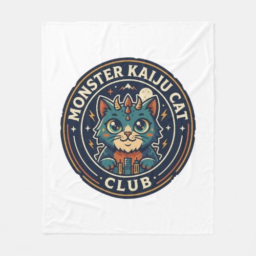 Monster Kaiju Cat Cat Graphic Tee Art - Monster Ka Fleece Blanket