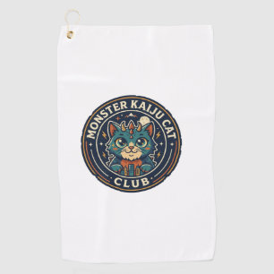 Monster Kaiju Cat Cat Graphic Tee Art - Monster Ka Golf Towel