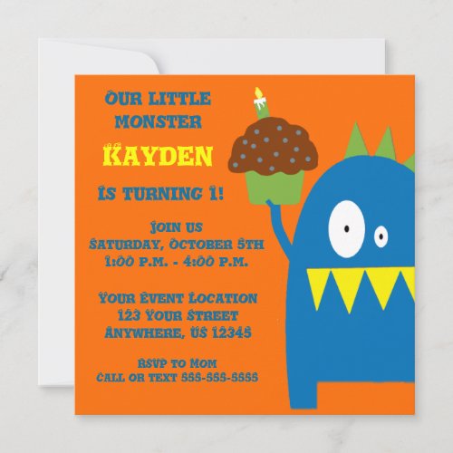 Monster Kids Birthday Invitation