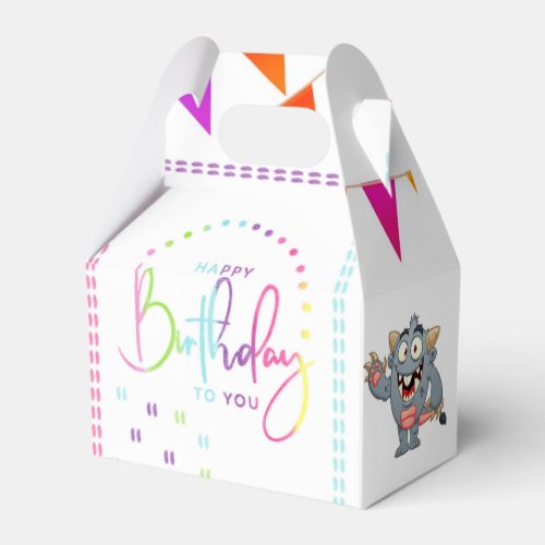 Monster Kids Birthday Party Favor Boxes