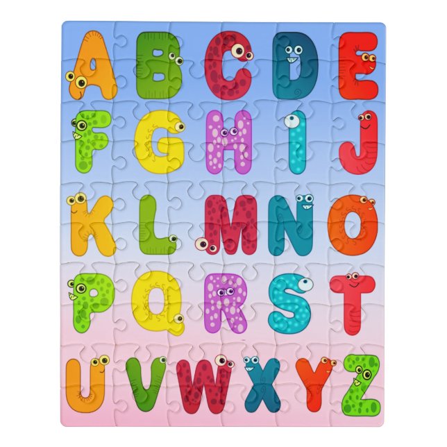 Monster Letters Animal Alphabet Jigsaw Puzzle (Puzzle Vertical)