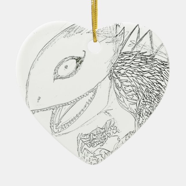 monster lizard cartoon ceramic ornament (Front)