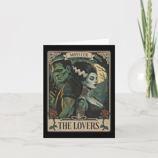 Monster Lovers Tarot Card Gothic Frankenstein Hall (Front)