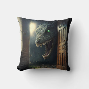 monster lurk throw pillow