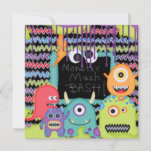 Monster Mash Bash Birthday Invitation