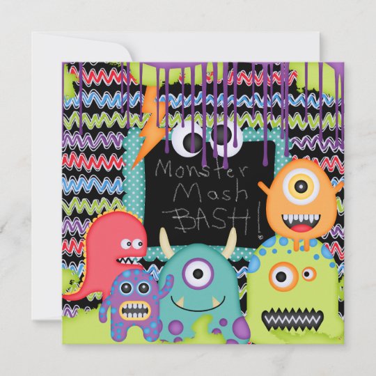 Monster Mash Bash Birthday Invitation | Zazzle.com