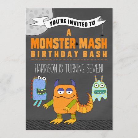 Monster Mash Birthday Bash Invitations