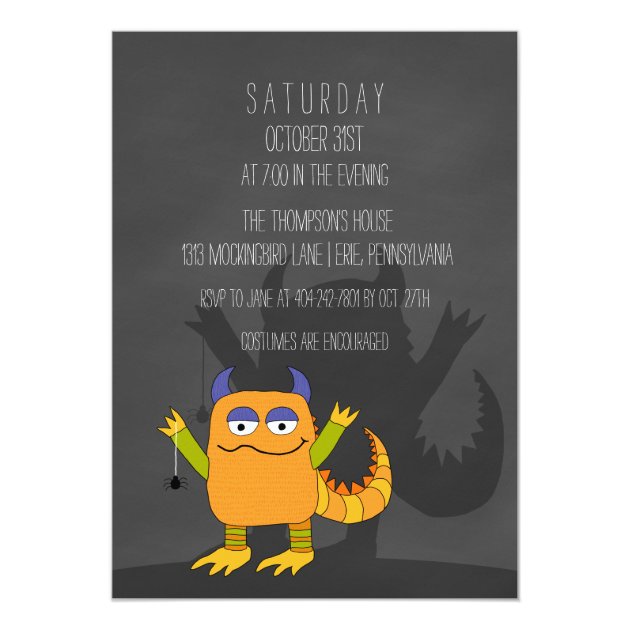 Monster Mash BIRTHDAY Bash Invitations