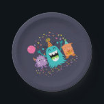 MONSTER MASH BIRTHDAY monster party plates<br><div class="desc">MONSTER MASH BIRTHDAY monster party plates</div>