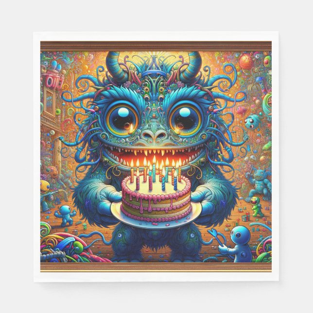 MONSTER MASH BIRTHDAY NAPKINS (Front)