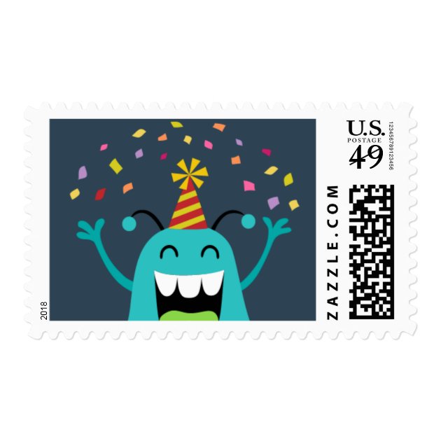 MONSTER MASH BIRTHDAY PARTY Postage Stamp